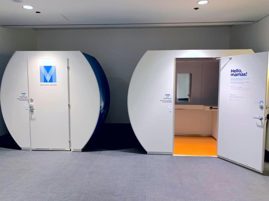 Mamava lactation suites support nursing mother attendees as privacy pods.