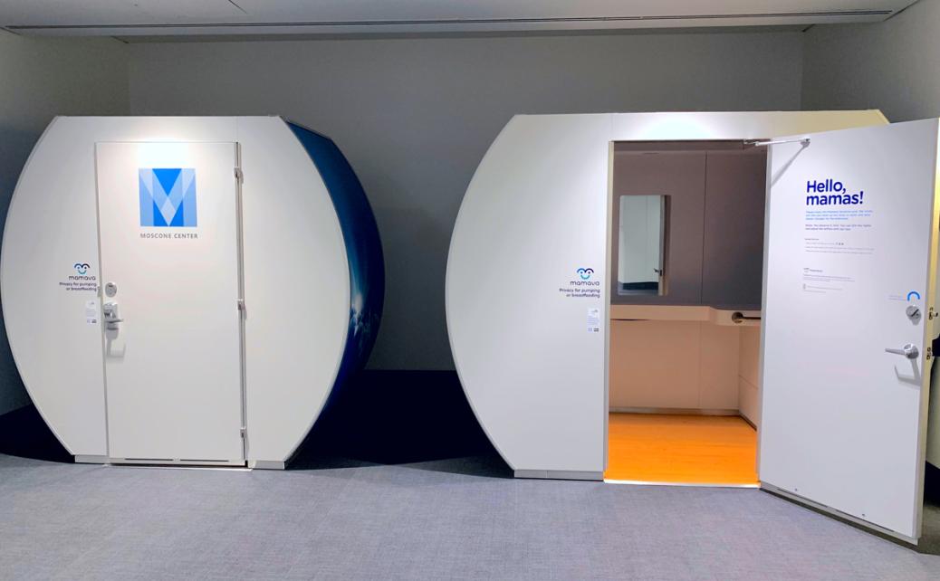 Mamava lactation suites support nursing mother attendees as privacy pods.