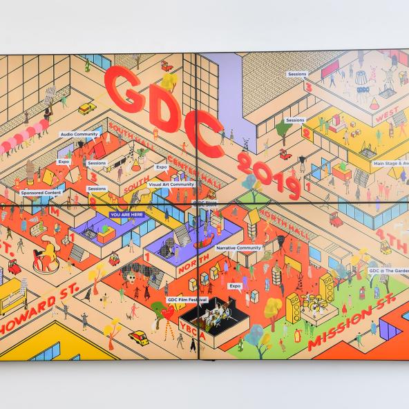 GDC 2019 signage map